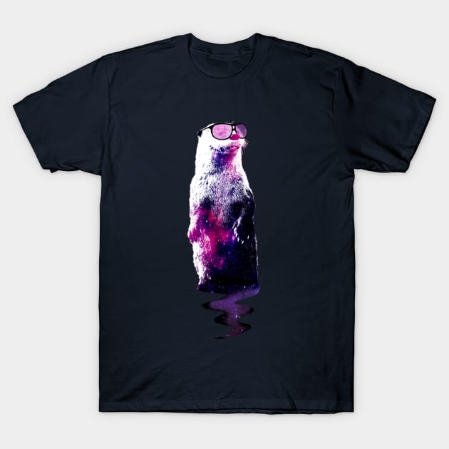 Galaxy Otter T-Shirt by Melkron